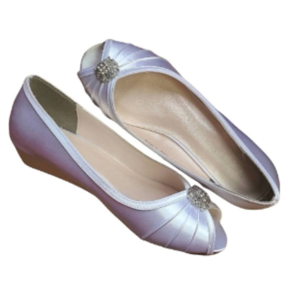 David's Bridal Kelsey Peeptoe Wedges